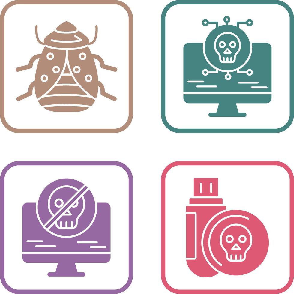 Bug and Virus Icon vector