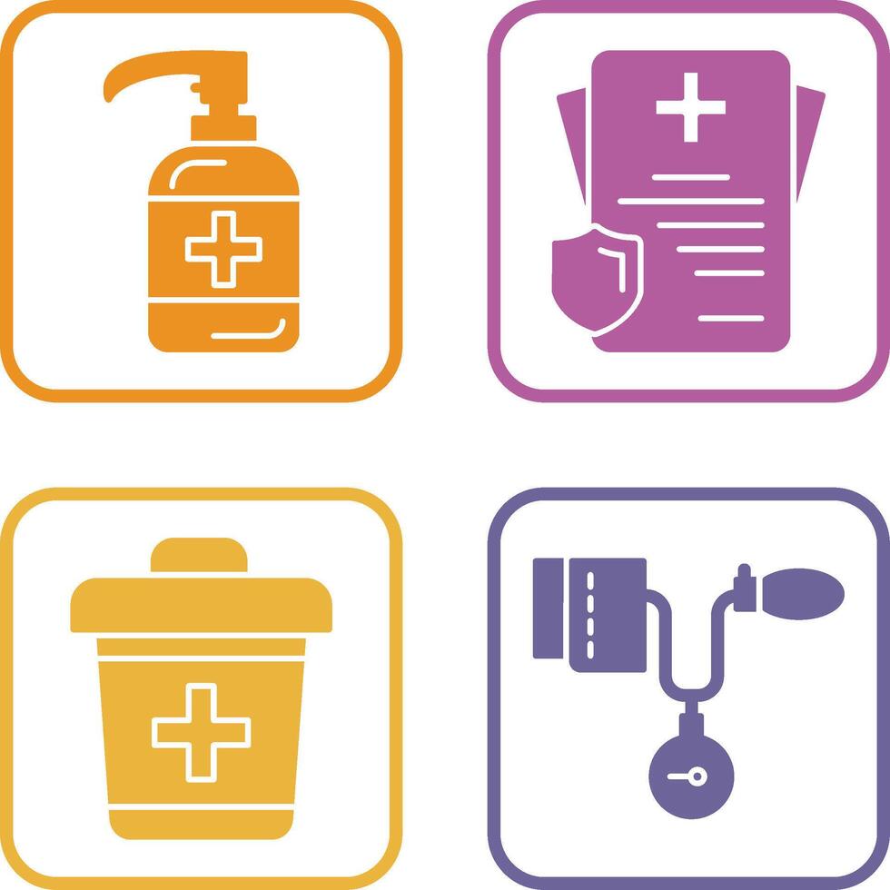 Sanitizer and Receipt Icon vector