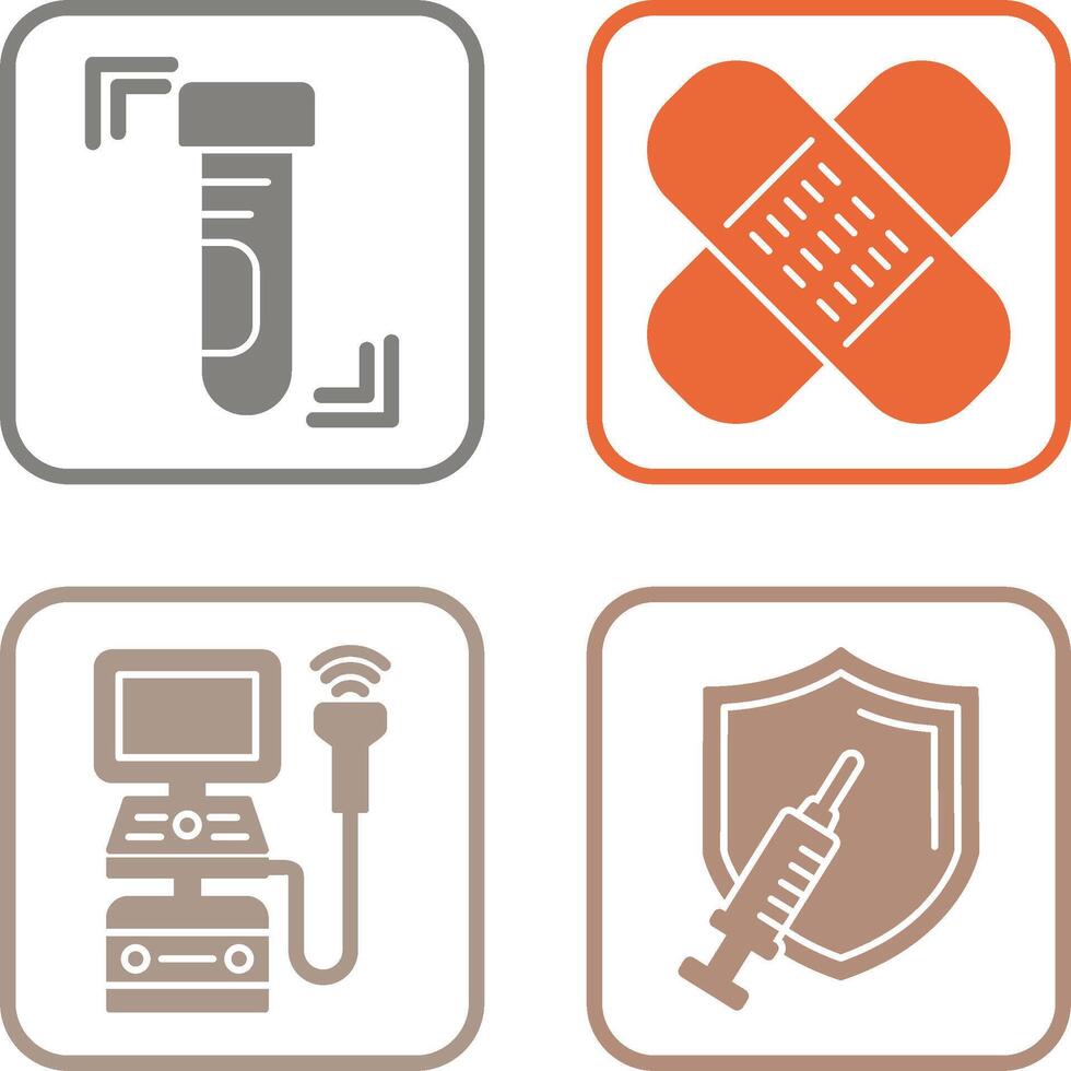 Test Tube and Wound Icon vector