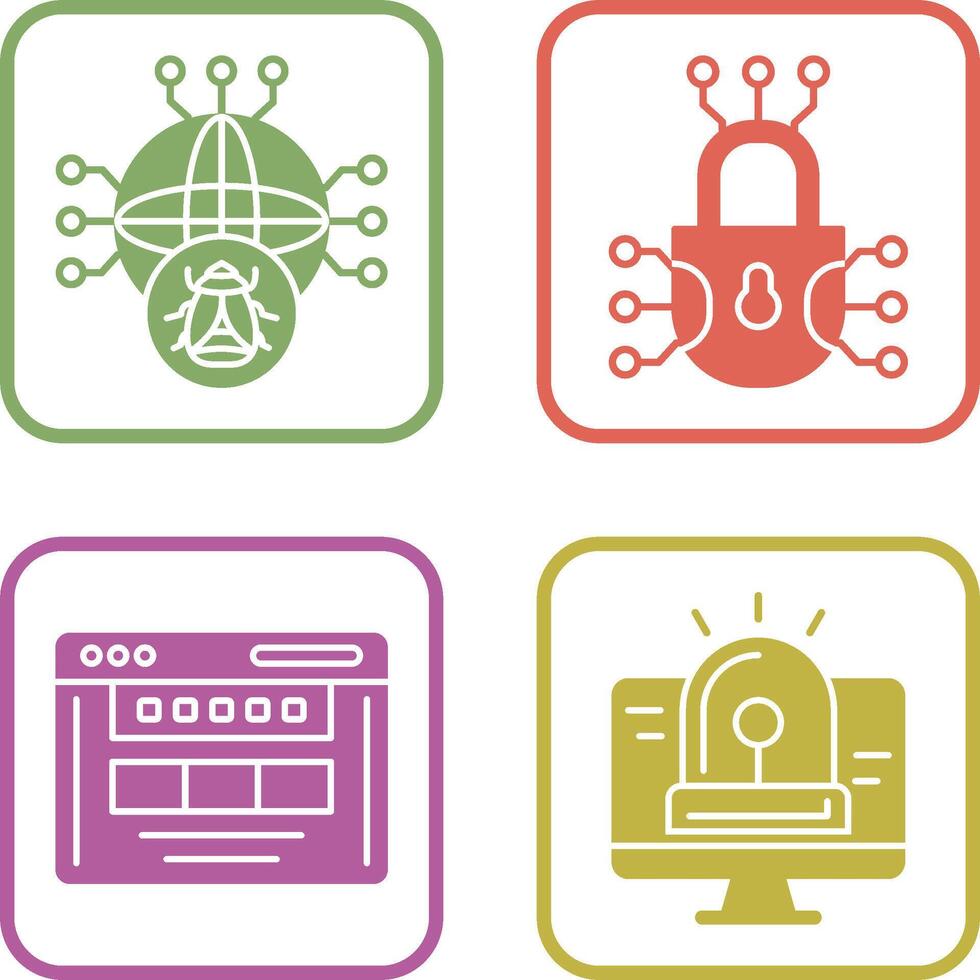 Global Malware and Cyber defence Icon vector