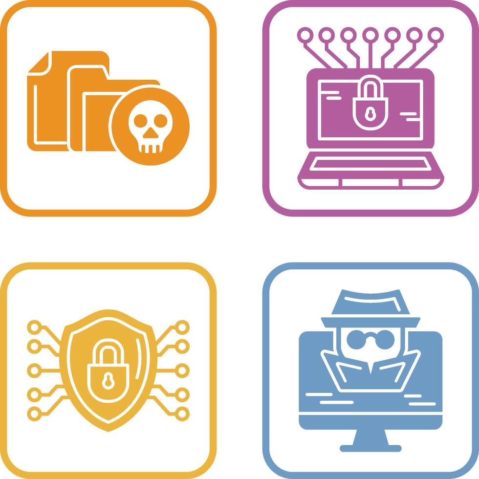 Infected File and Money Hacking Icon vector