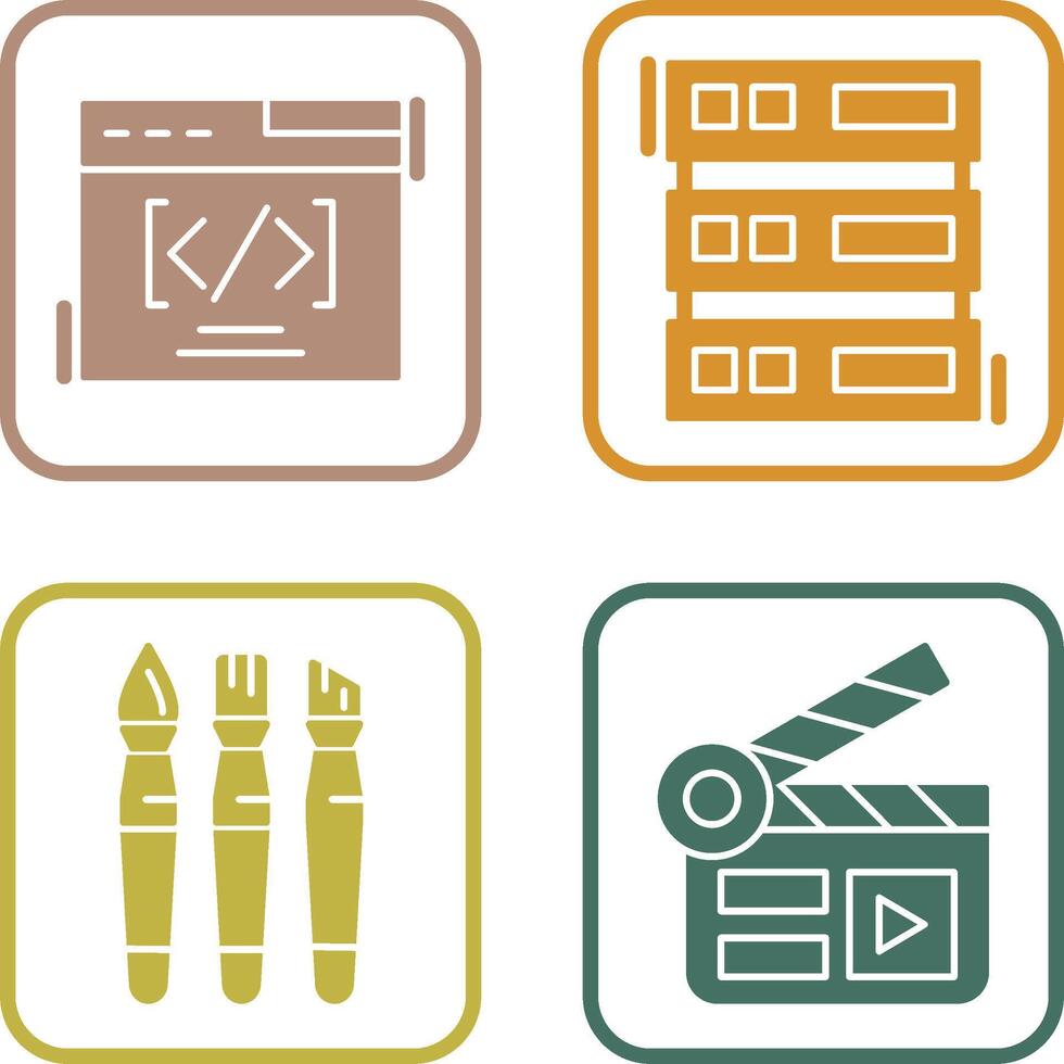 Web Coding ND Server Icon vector