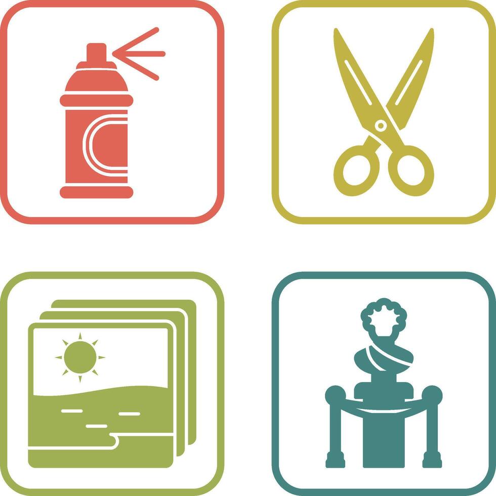 Spray and Scissors Icon vector