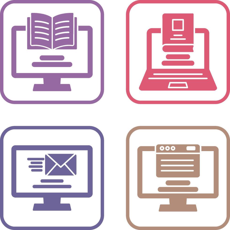 Monitor and Laptop Icon vector