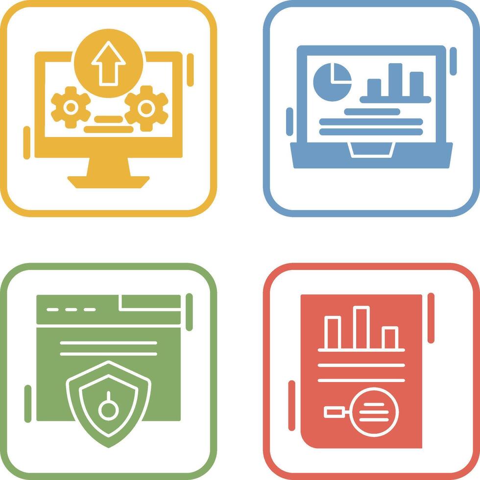 Upload and Dashboard Icon vector