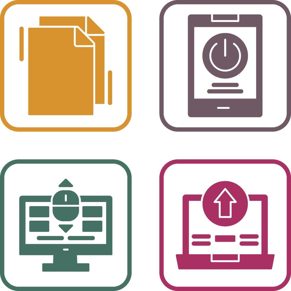 Copy and Power Icon vector