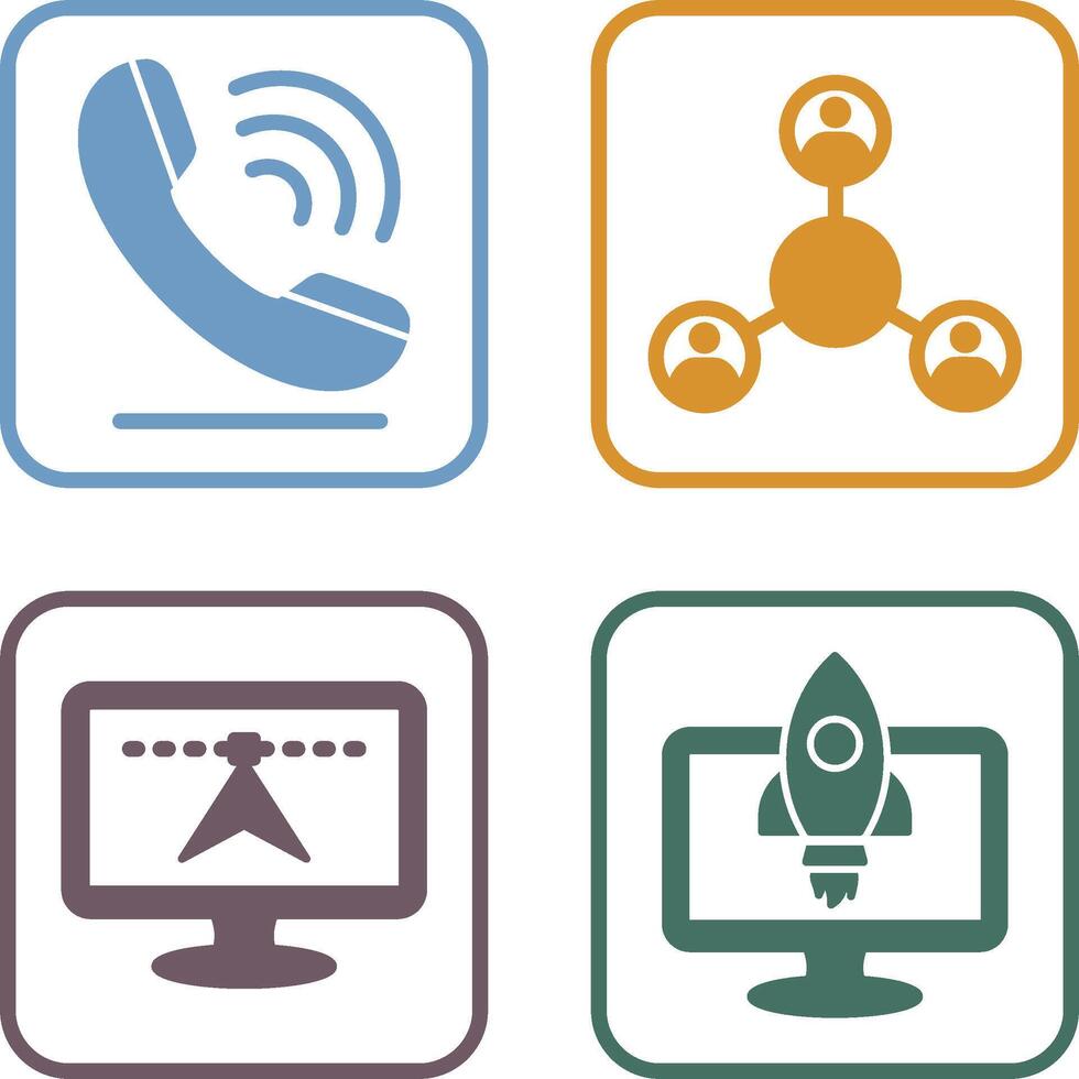 Phone and Share Icon vector
