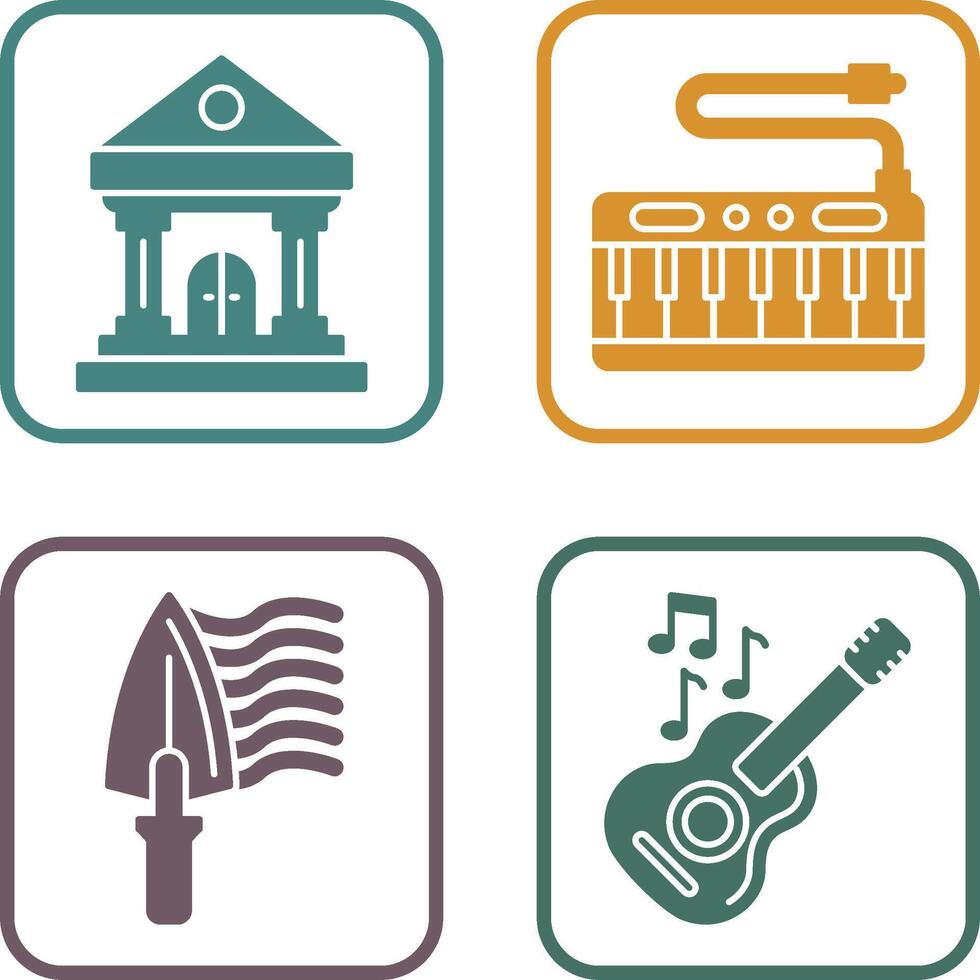 Keyboard and Museum Icon vector