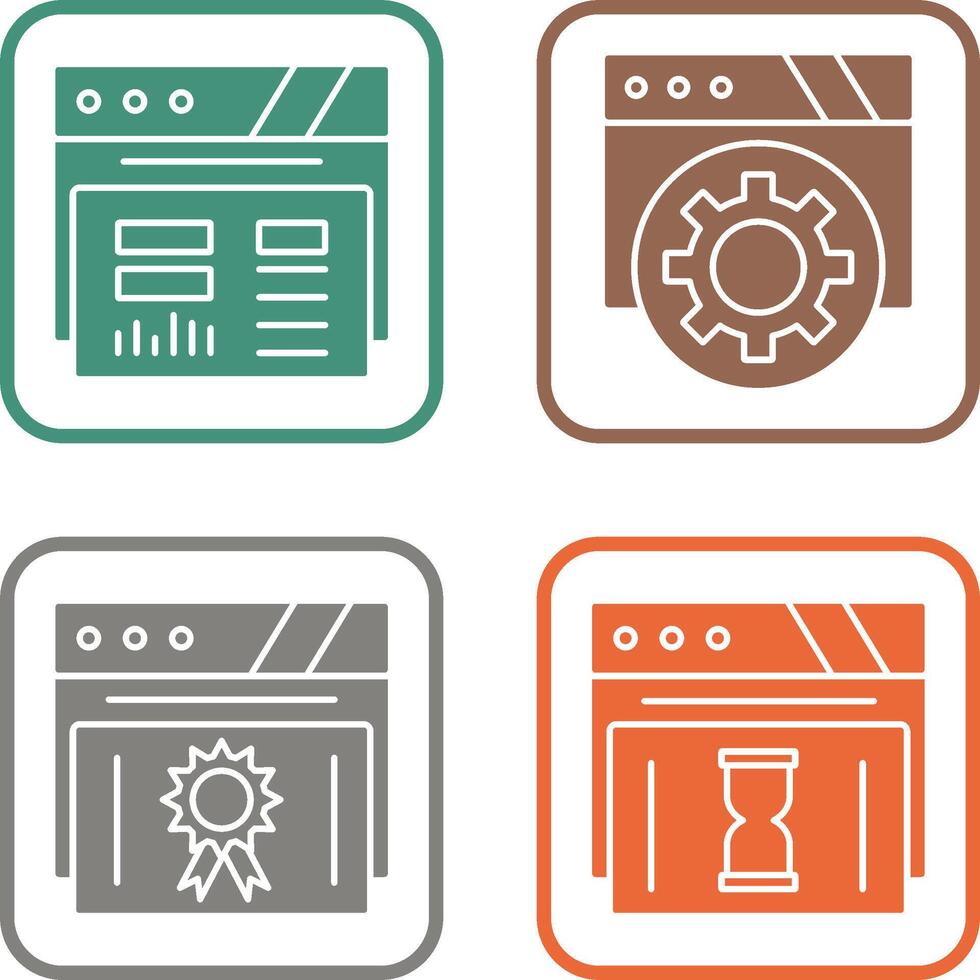 Dashboard and Browser Icon vector