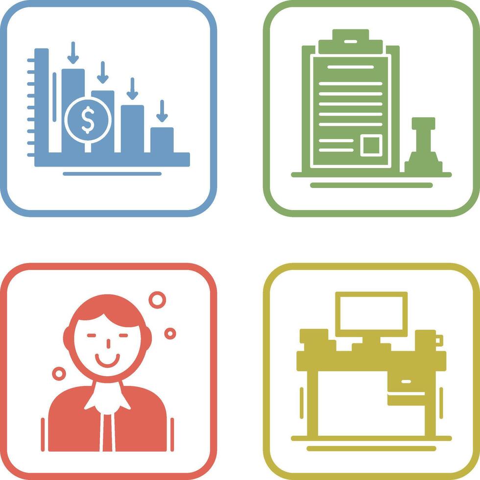 Loss and Stamp Icon vector