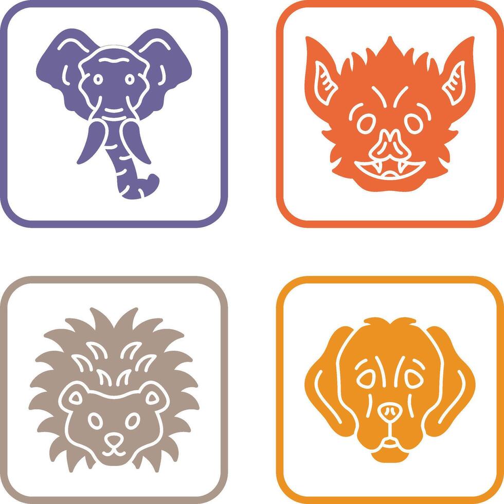 Eleplant and Bat Icon vector