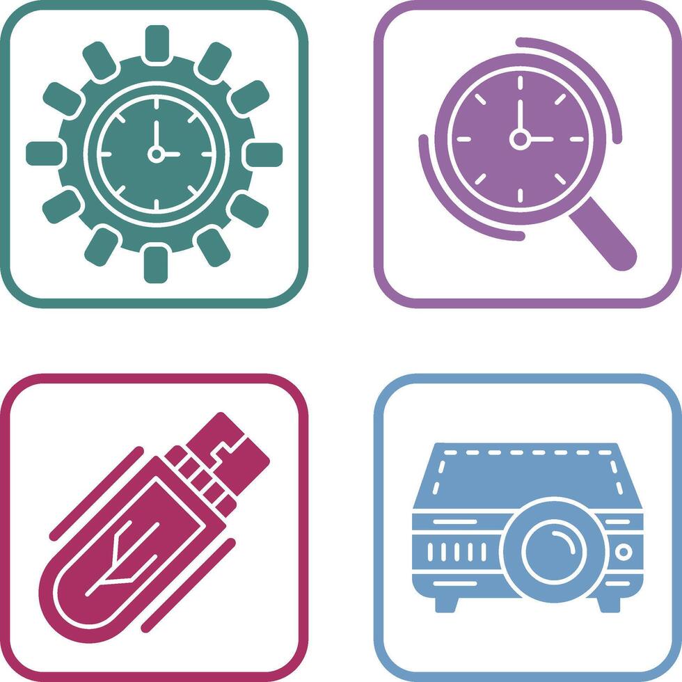 Direction and Magnifier Icon vector