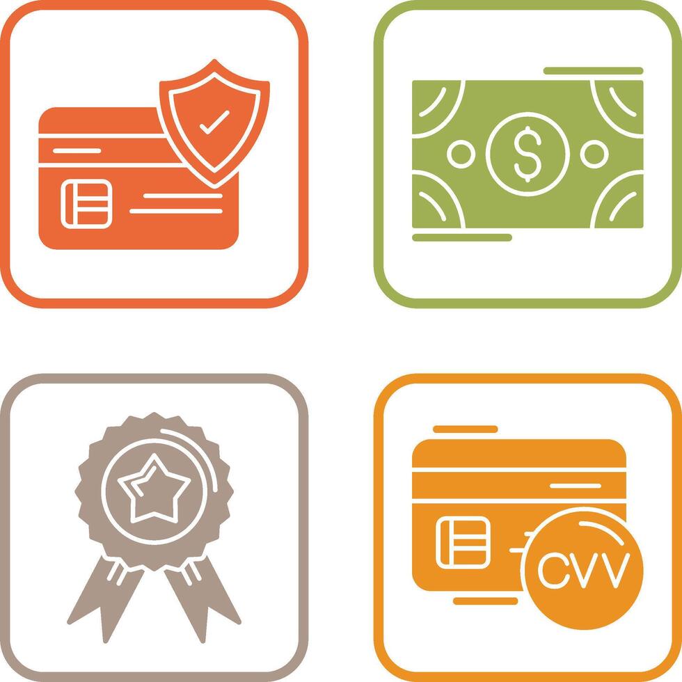 Card Protection and Dollar Icon vector