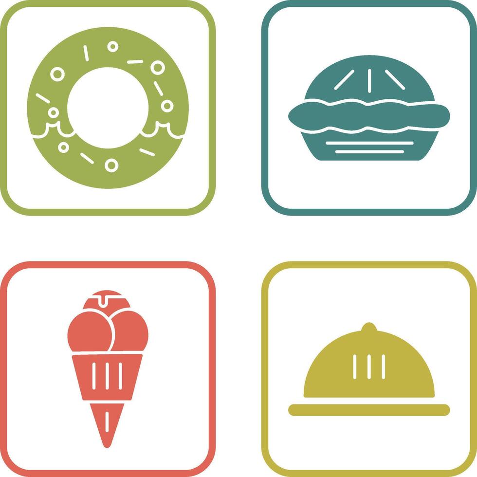 Donut and Pie Icon vector