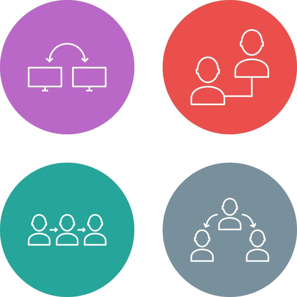 connected systems and connected profiles Icon vector
