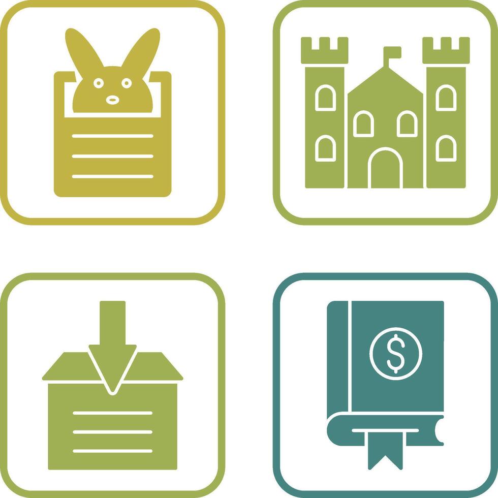 Bunny and Castle Icon vector