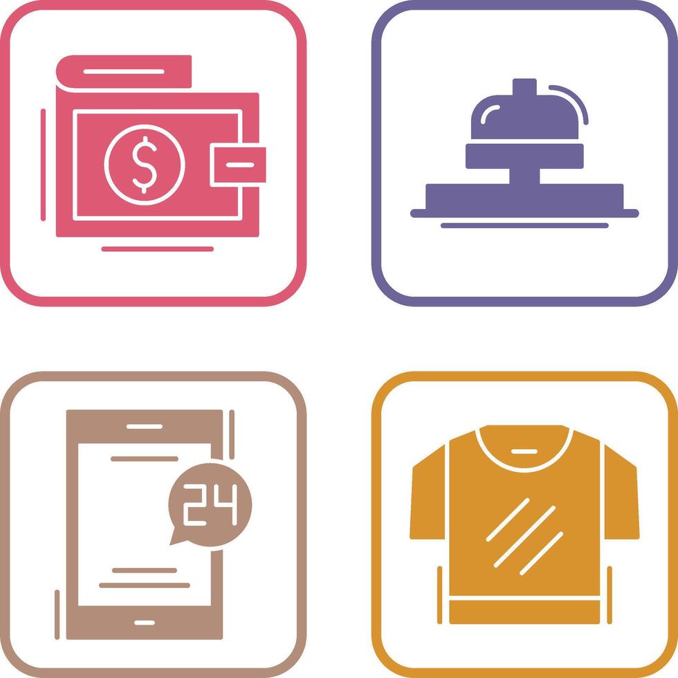 Wallet and Bell Icon vector