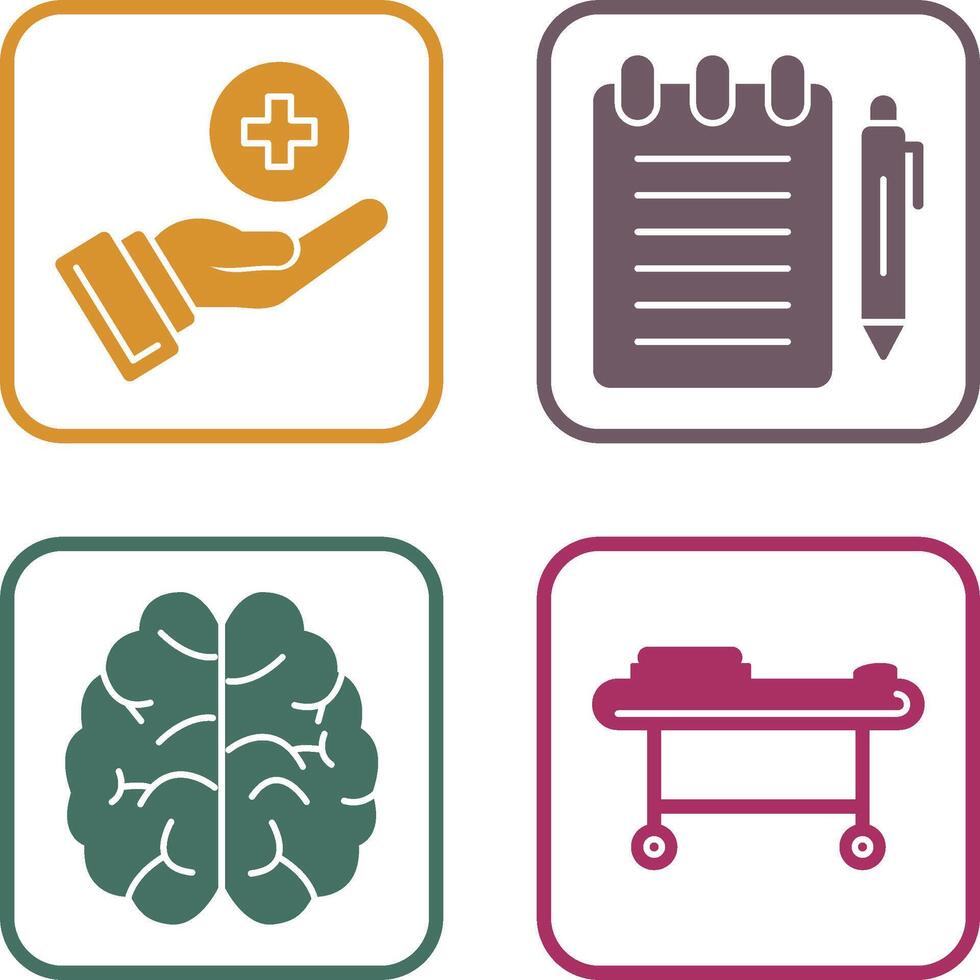 Care and Notepad Icon vector