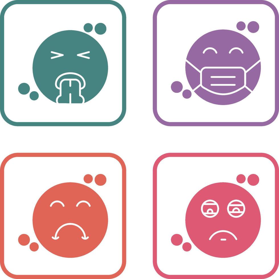 Vomit and Mask Icon vector