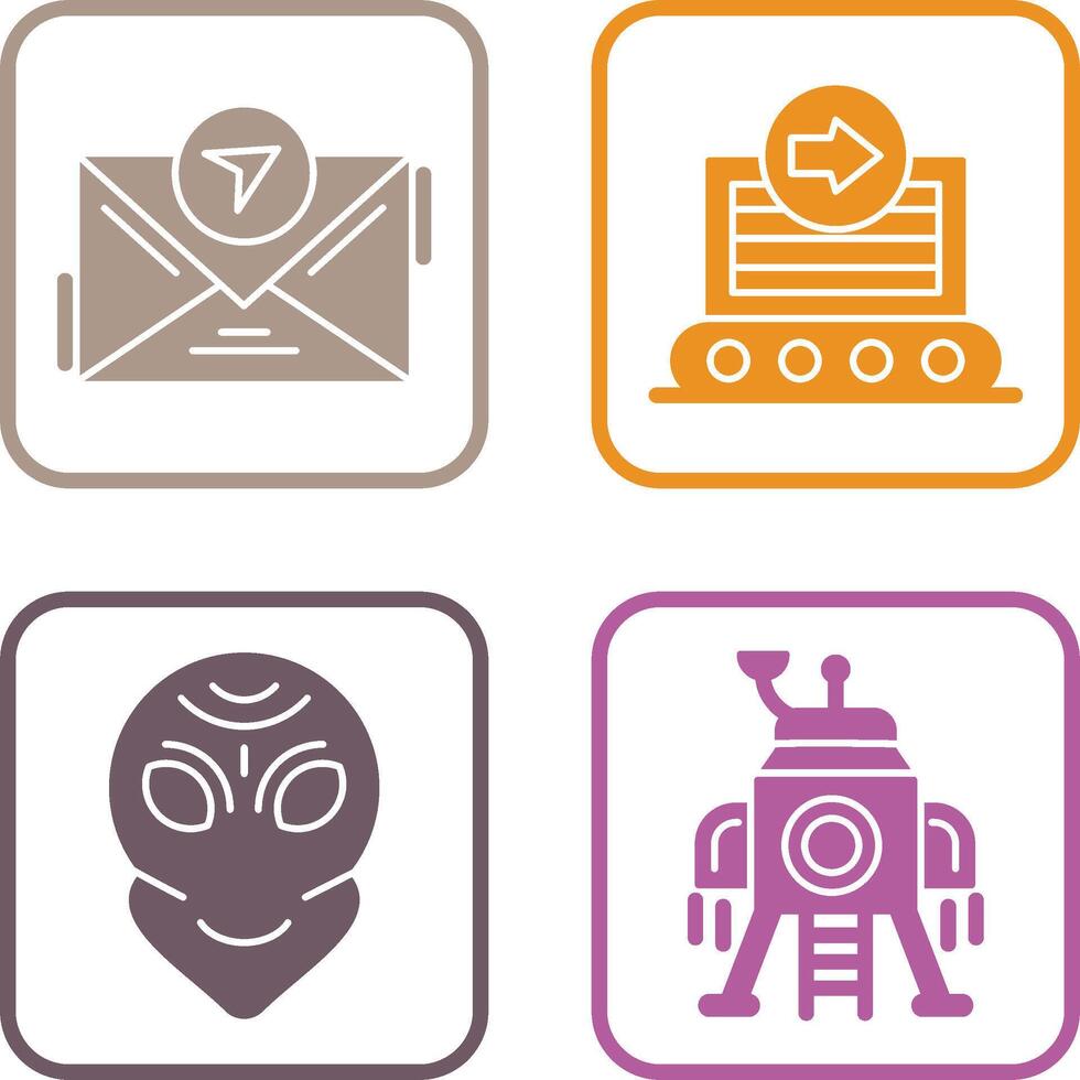 message and container Icon vector