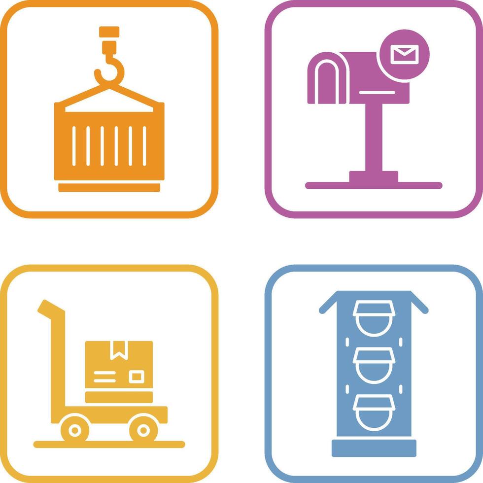 crane and mail box Icon vector