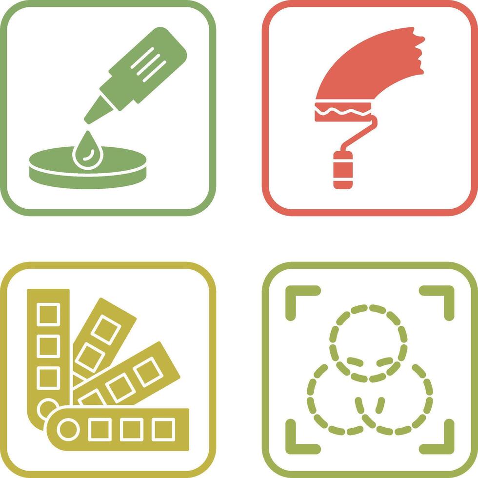 dropper and paint Icon vector