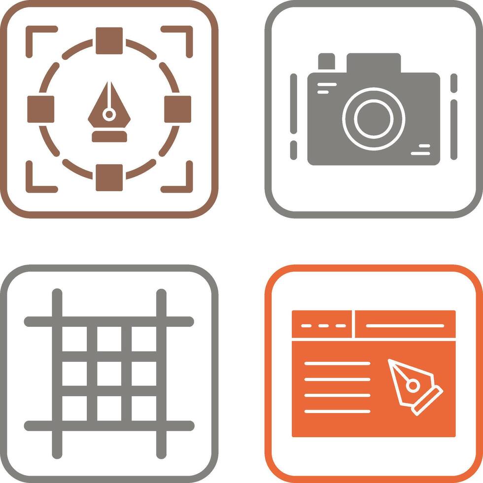 Camera and Icon vector