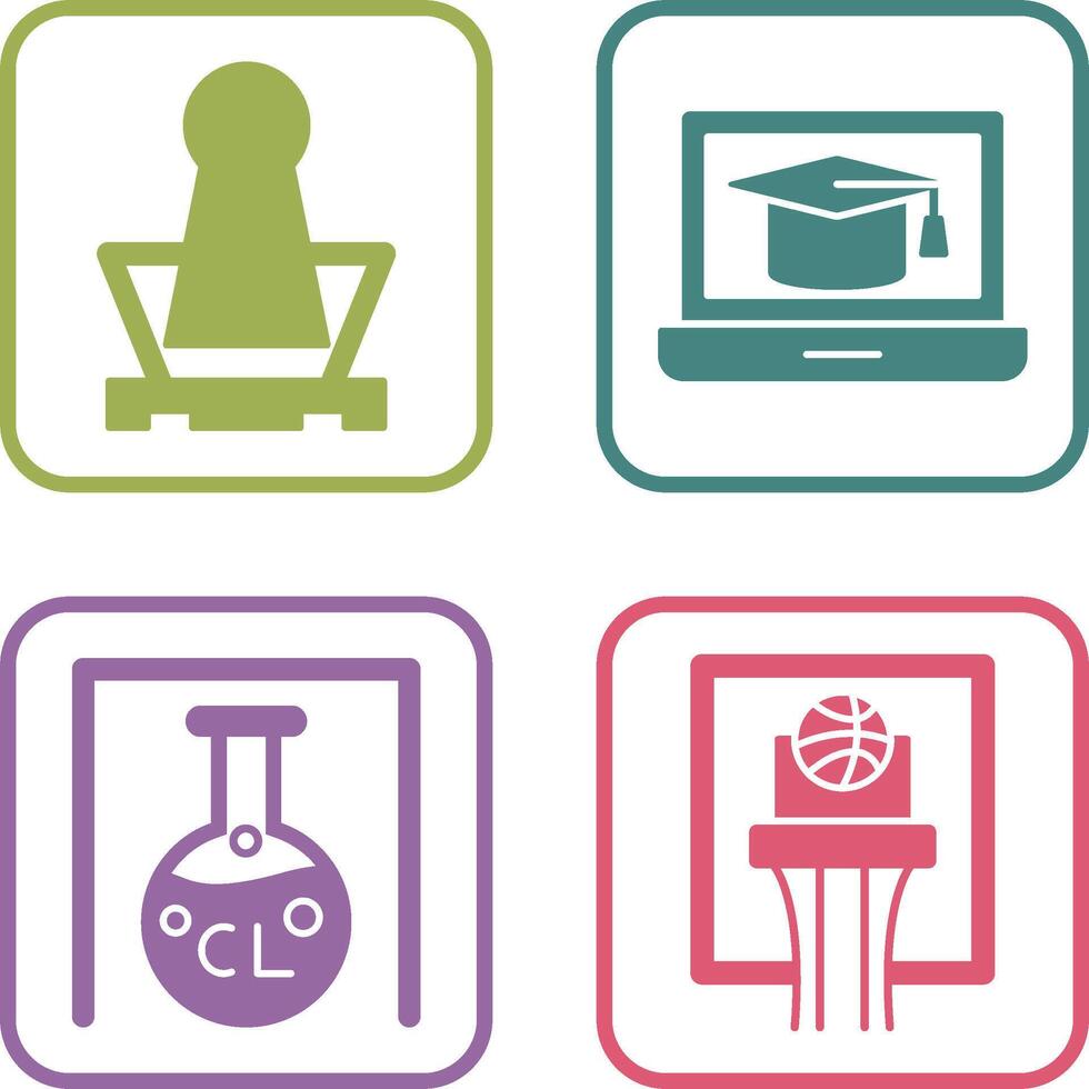Binder and Graduation Icon vector