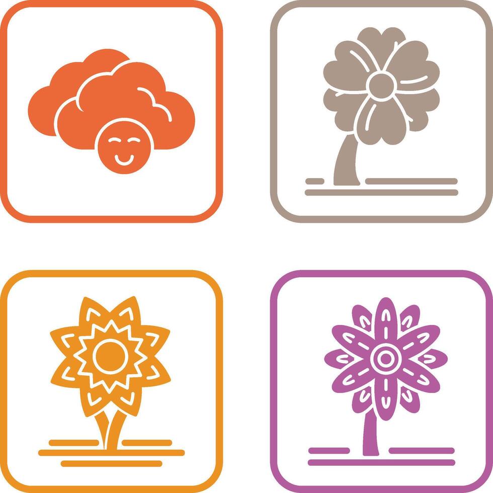 Cloudy and Clover Icon vector