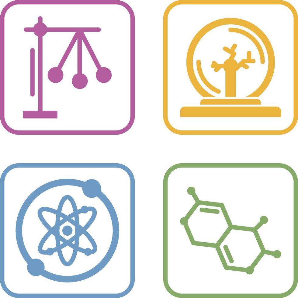 Pendulum and Plasma Ball Icon vector