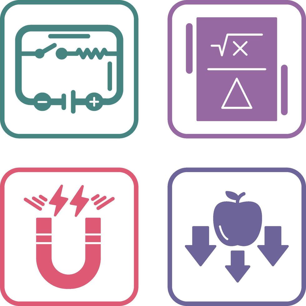 Electrical Circuit and Formula Icon vector