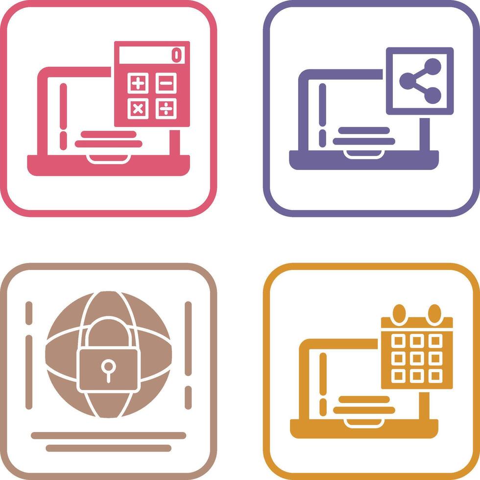 Calculator and Share Icon vector