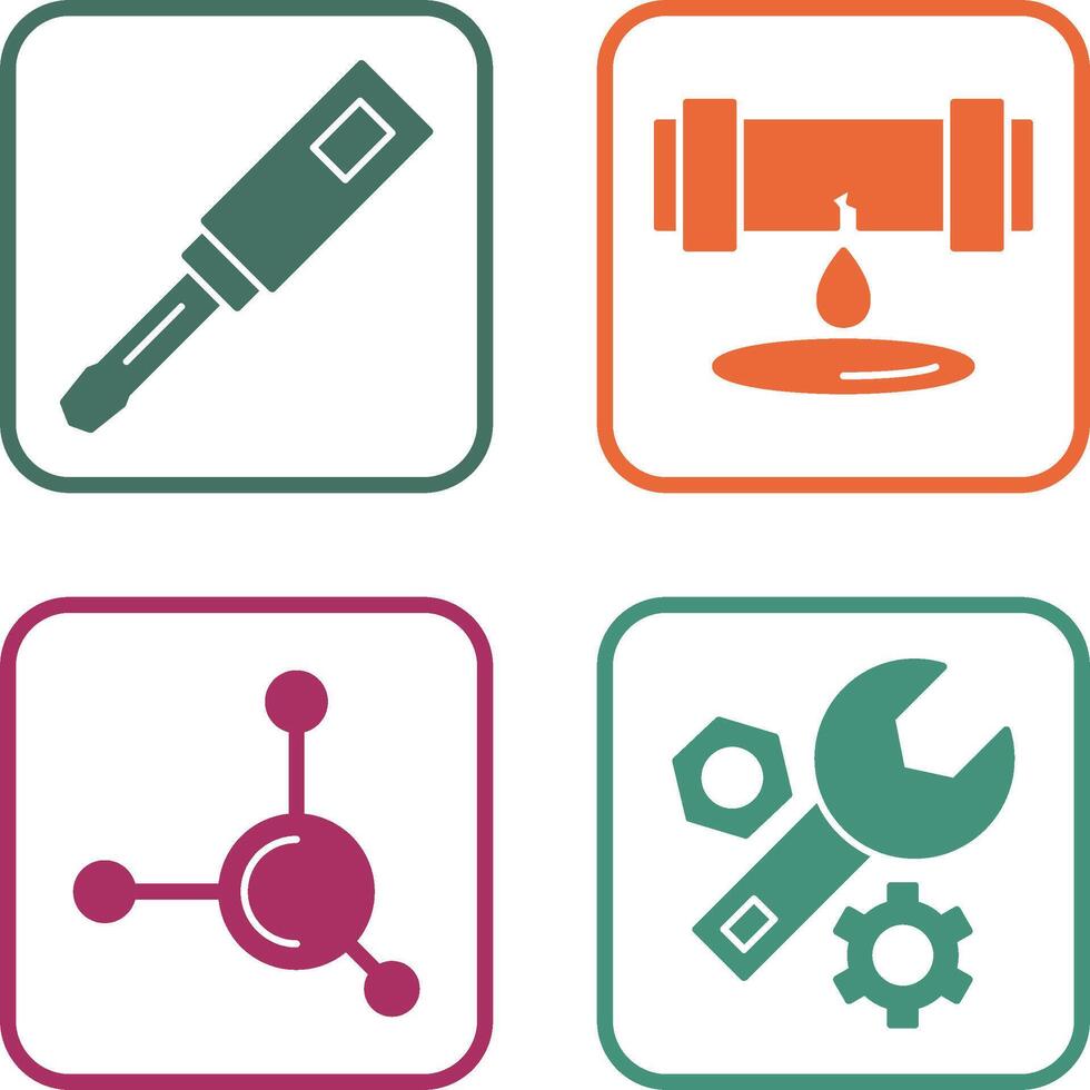 Screwdriver and Leak Icon vector