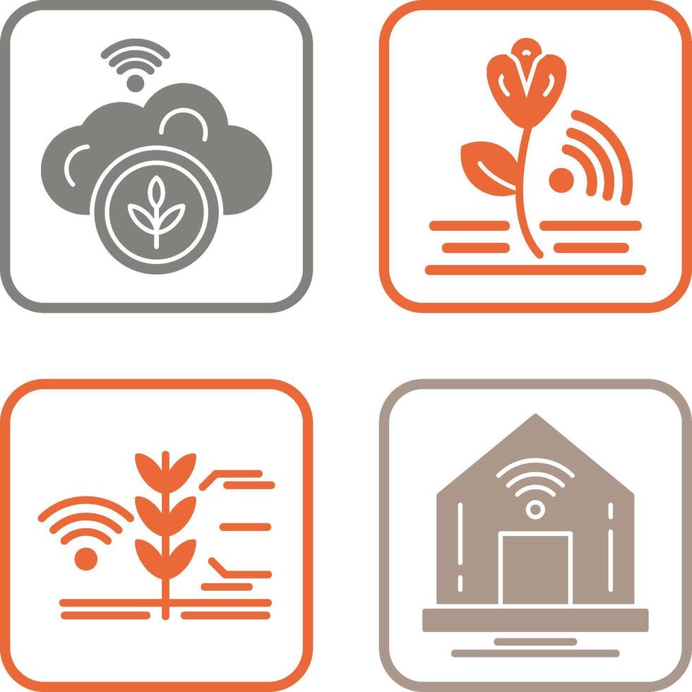Signal and Flowers Icon vector