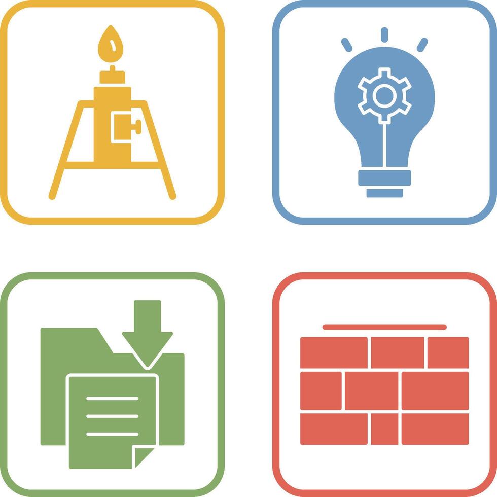 Burner and Idea Icon vector