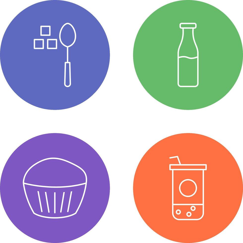 sugar and Milk bottle Icon vector