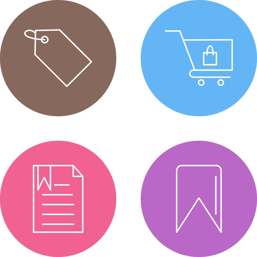 tag and cart Icon vector