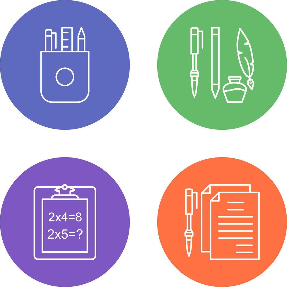 Stationery and Writing Equipment Icon vector