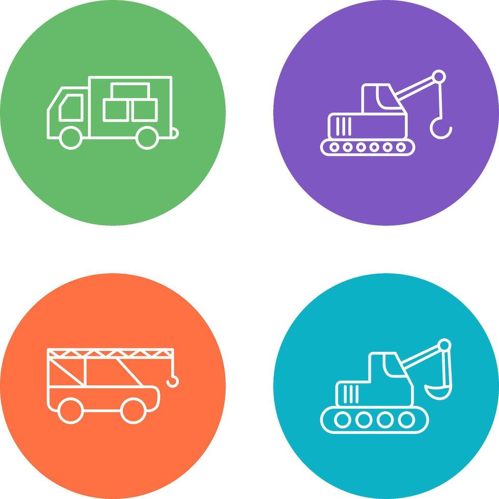 Logistics Car and Lifter Icon vector