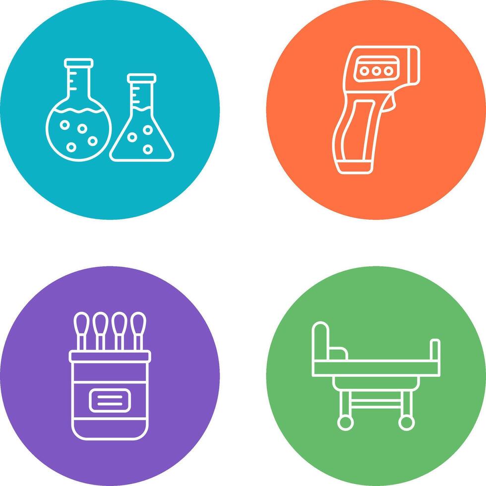 Flask and indicator Icon vector