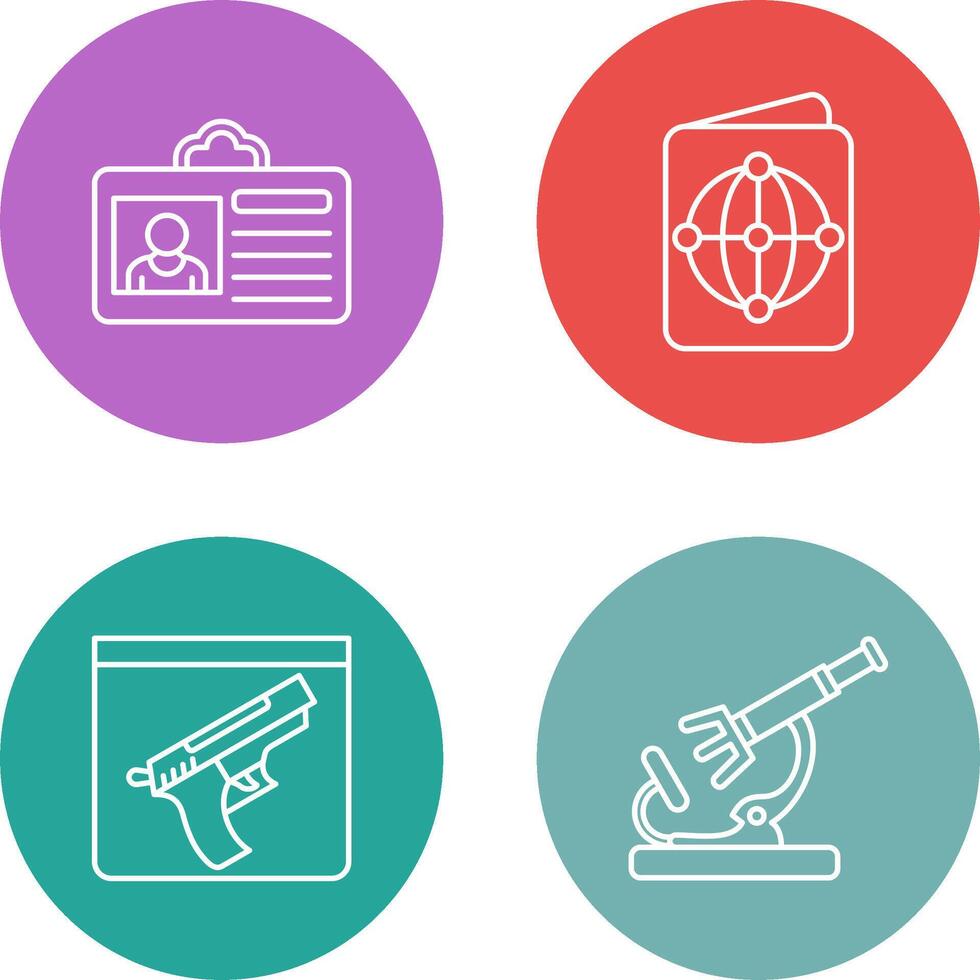 Criminal Card and Passport Icon vector