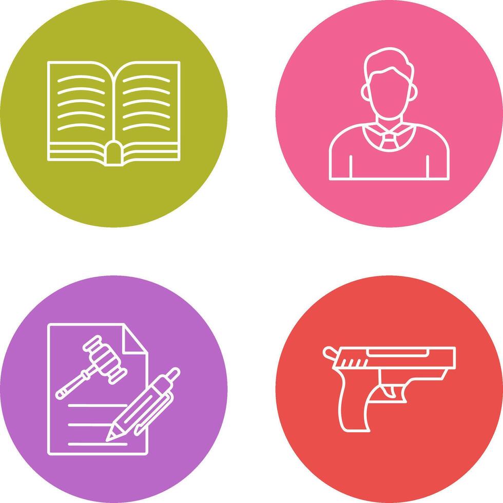 Book and Judge Icon vector