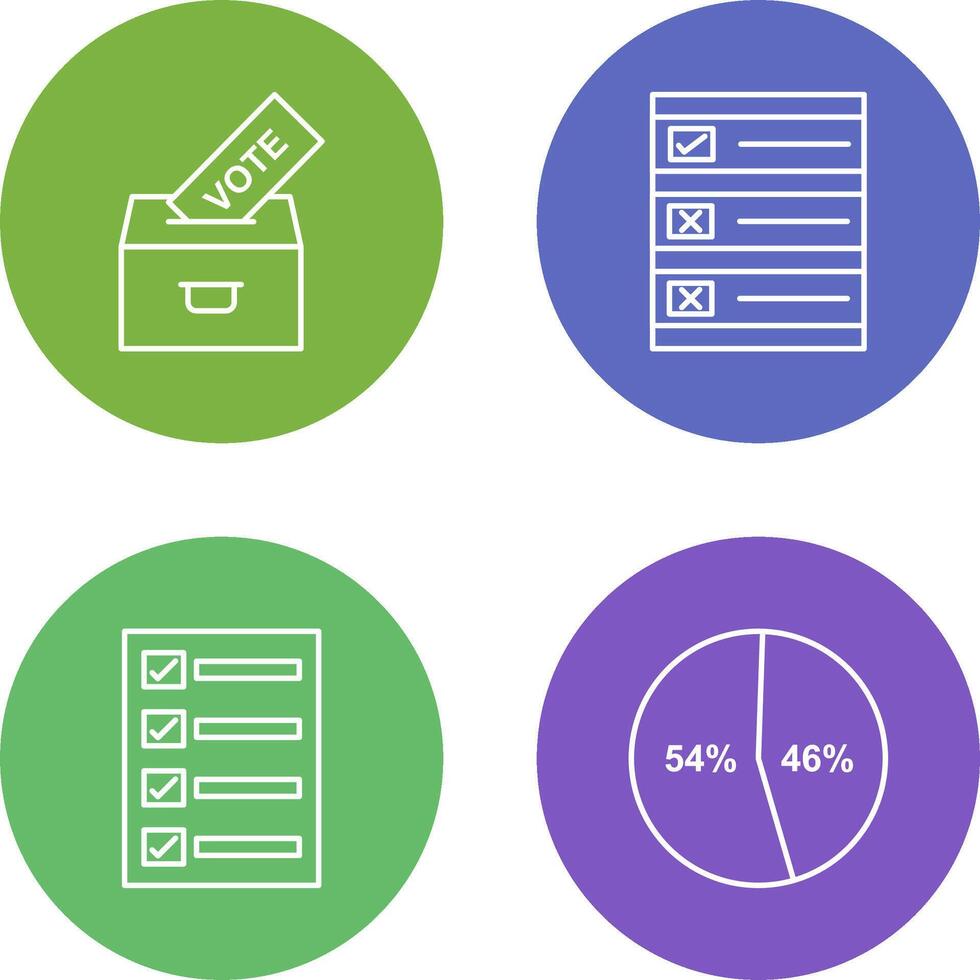 Casting Vote and Ballot Paper Icon vector