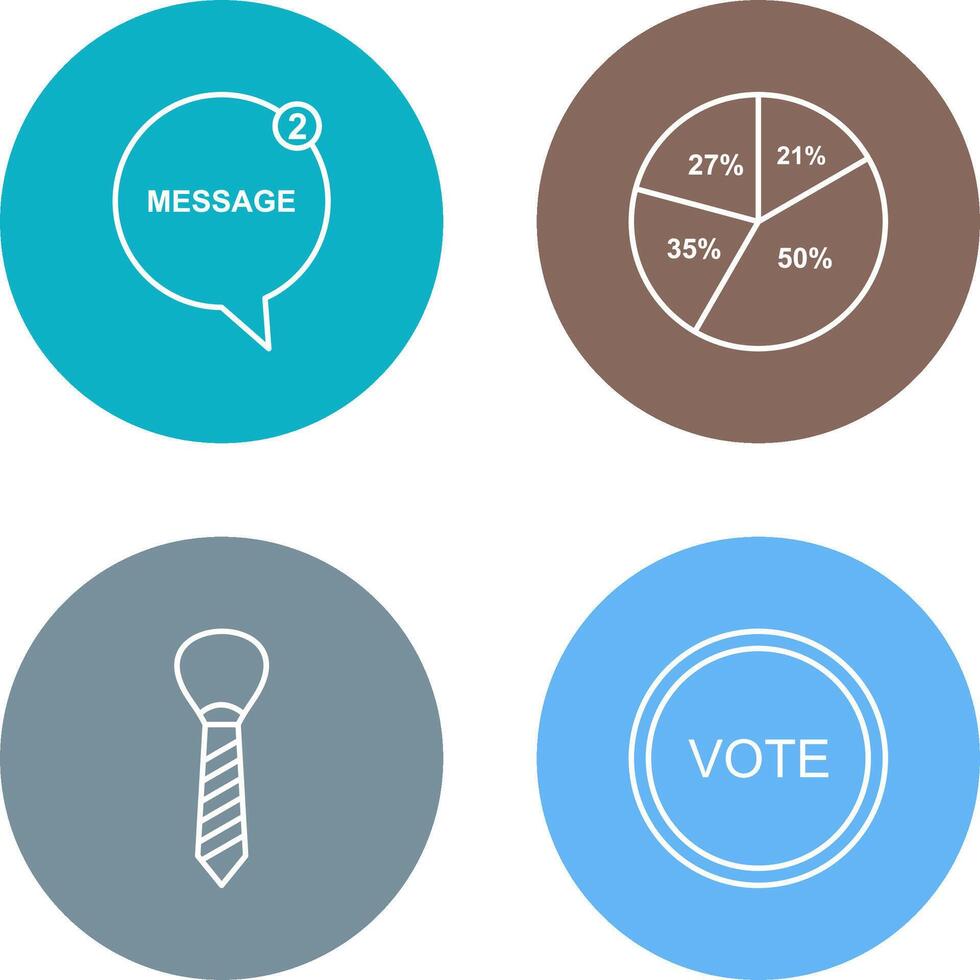 Message Bubbles and Pie Chart Icon vector