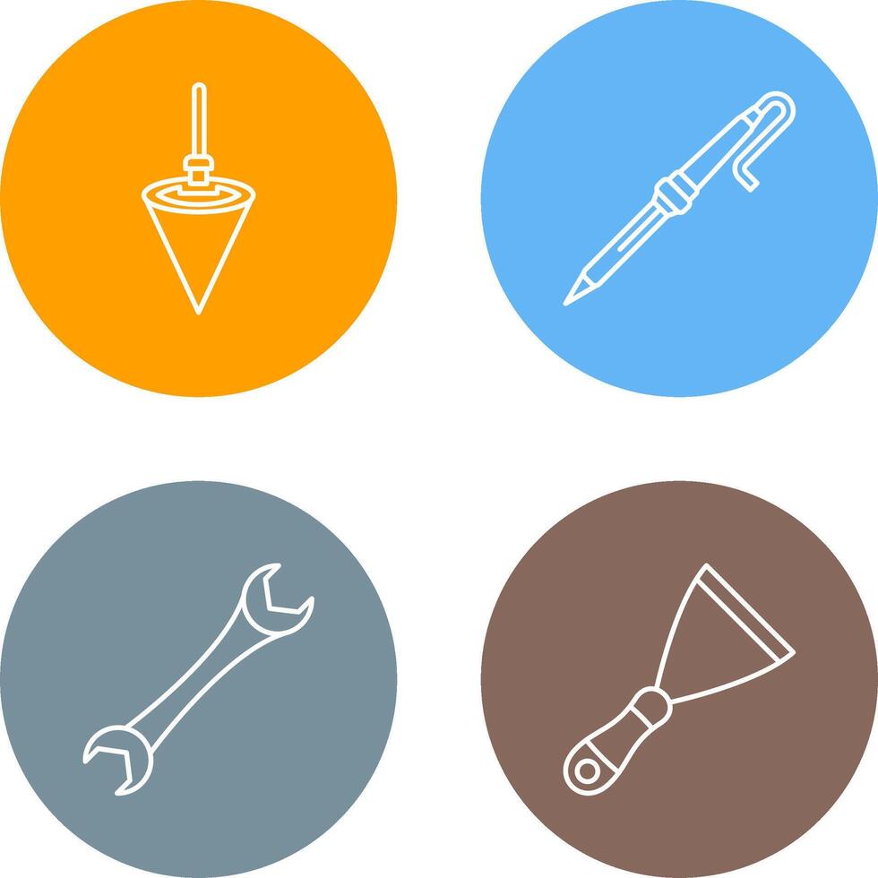 Plumb Bob and Soldering Icon vector