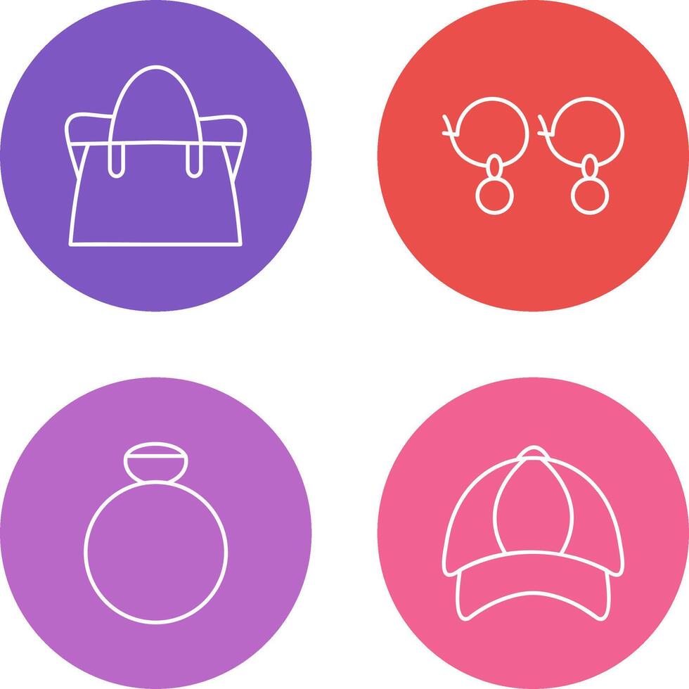 Bag and Earrings Icon vector