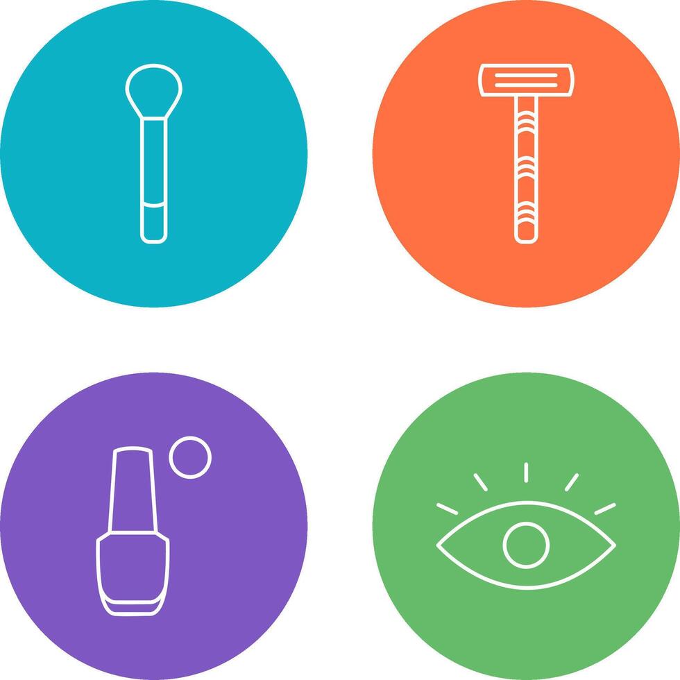 Brush and Razor Icon vector