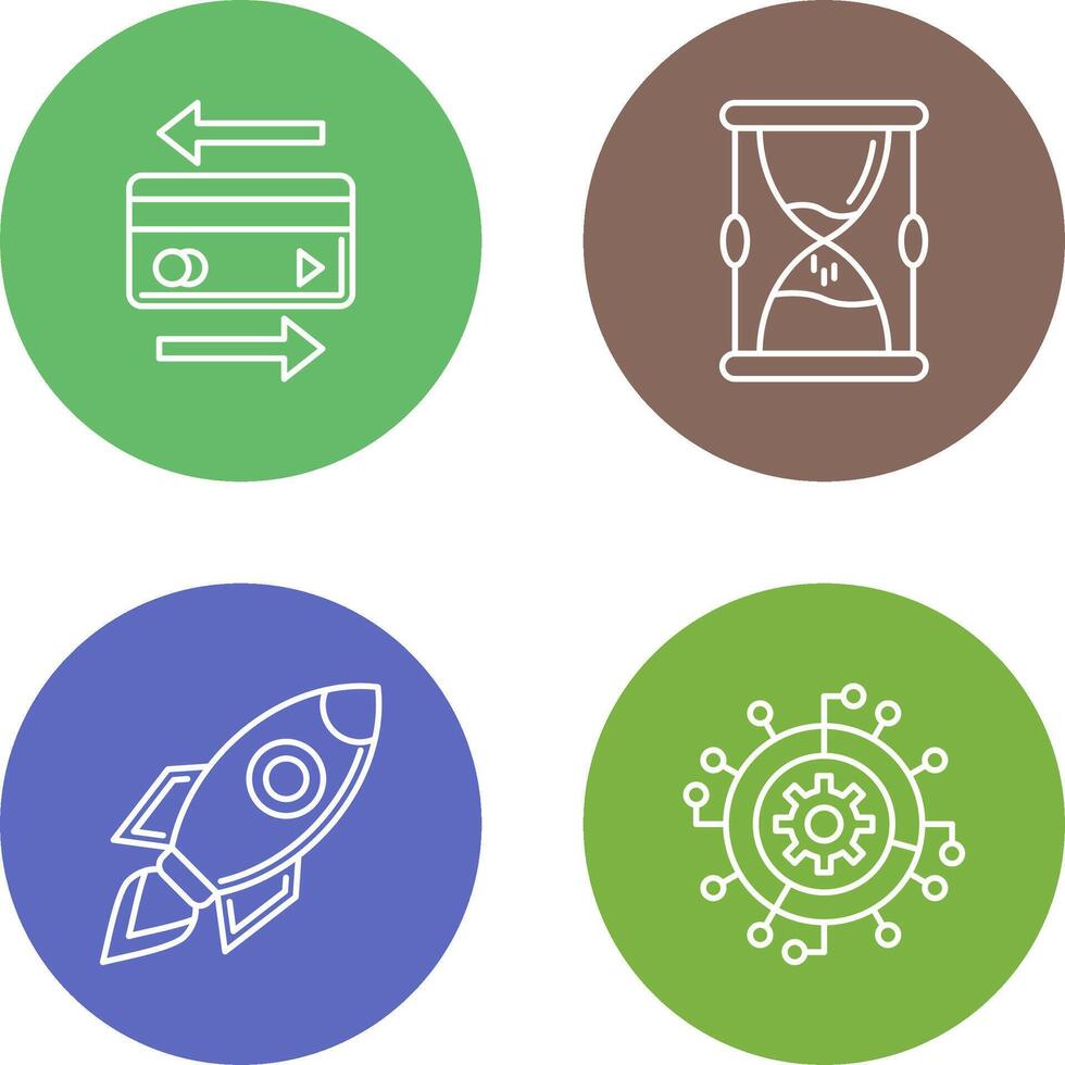 Transaction and Hourglass Icon vector