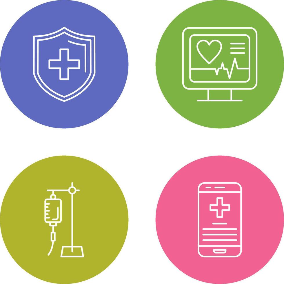 Protection and Plus Icon vector