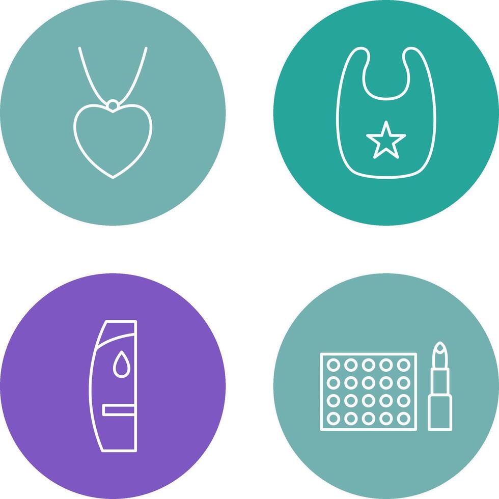 Locket and Bib Icon vector